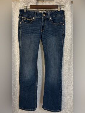 Ariat R.E.A.L. Mid-Rise Straight Leg Dresden Jeans 28S Dark Wash